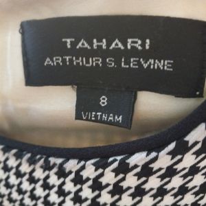 Herringbone fitted sleeveless dress